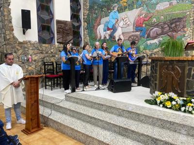 Dom Amilton celebra o 5º dia da Novena de Nossa Senhora Aparecida em Laranjeiras do Sul